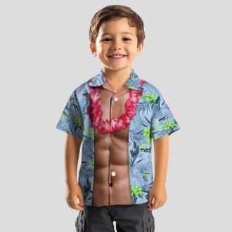 Limited Edition Seahawks Chest Illusion Shirt, Blue Tropical Hawaiian Outfit