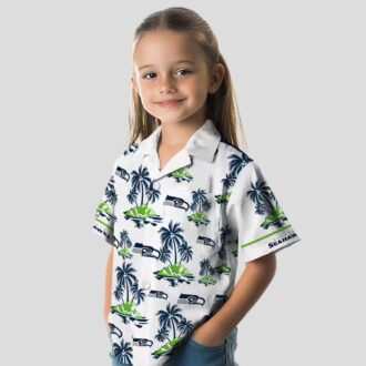Limited Edition Seahawks Hawaiian Shirt, Blue White Island Vacation Wear