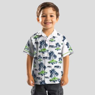 Limited Edition Seahawks Hawaiian Shirt, Blue White Island Vacation Wear