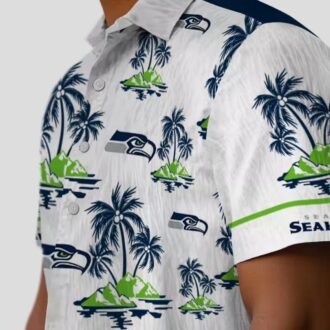 Limited Edition Seahawks Hawaiian Shirt, Blue White Island Vacation Wear