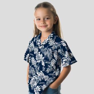 Limited Edition Seattle Seahawks Hawaiian Shirt - Blue White Tropical Leaf Design