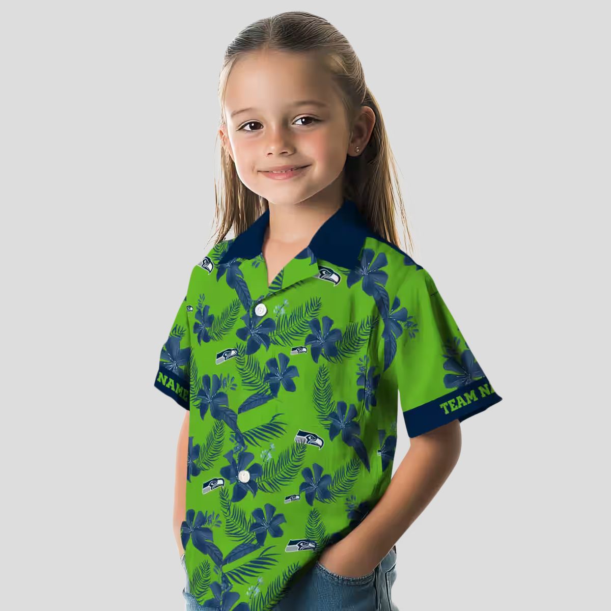 Seattle Seahawks Botanical Hawaiian Shirt, Custom Green Aloha NFL Outfit