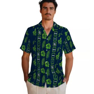 Seattle Seahawks Floral Blue Aloha Shirt, Tropical Hawaiian Game Day Wear
