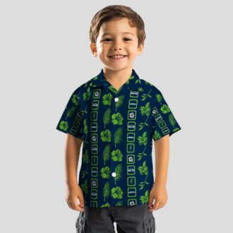 Seattle Seahawks Floral Blue Aloha Shirt, Tropical Hawaiian Game Day Wear
