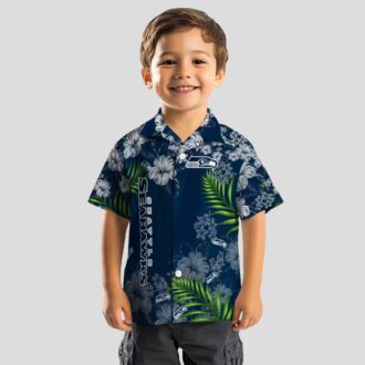 Seattle Seahawks Tropical Hibiscus Hawaiian Shirt - NFL Game Day Gear