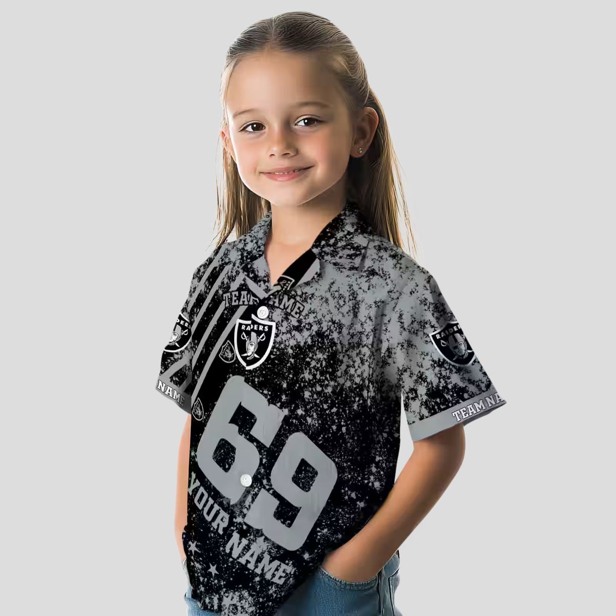Best Las Vegas Raiders Hawaiian Shirt, Black Star & Stripes NFL Aloha Apparel