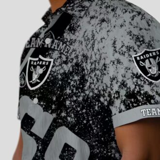 Best Las Vegas Raiders Hawaiian Shirt, Black Star & Stripes NFL Aloha Apparel