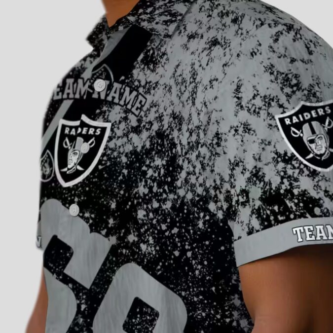 Best Las Vegas Raiders Hawaiian Shirt, Black Star & Stripes NFL Aloha Apparel