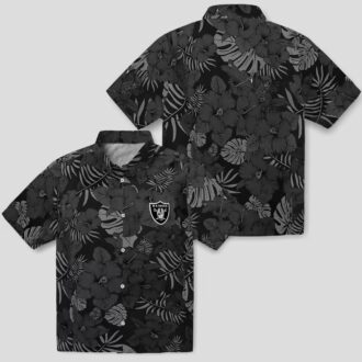 Black Tropical Hawaiian Shirt for Las Vegas Raiders Fans - Jungle Vibes NFL Apparel