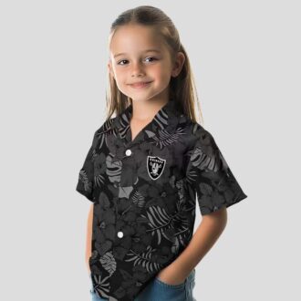 Black Tropical Hawaiian Shirt for Las Vegas Raiders Fans - Jungle Vibes NFL Apparel