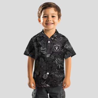 Black Tropical Hawaiian Shirt for Las Vegas Raiders Fans - Jungle Vibes NFL Apparel
