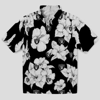 Las Vegas Raiders Floral Blooms Hawaiian Shirt - Game Day & Summer Outfit