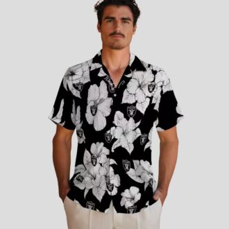 Las Vegas Raiders Floral Blooms Hawaiian Shirt - Game Day & Summer Outfit
