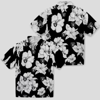 Las Vegas Raiders Floral Blooms Hawaiian Shirt - Game Day & Summer Outfit