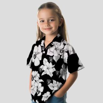Las Vegas Raiders Floral Blooms Hawaiian Shirt - Game Day & Summer Outfit