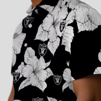 Las Vegas Raiders Floral Blooms Hawaiian Shirt - Game Day & Summer Outfit