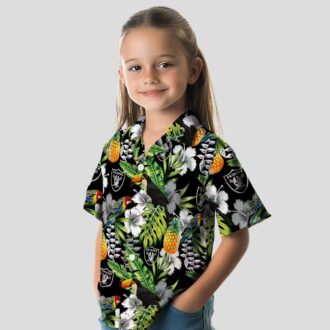 Las Vegas Raiders Floral Hawaiian Shirt - Limited Edition Black Green Toucan Design