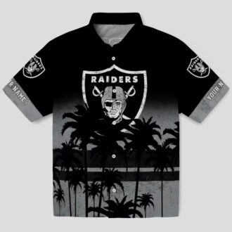 Las Vegas Raiders Floral Sunset Hawaiian Shirt - Stylish Black NFL Fan Gifts