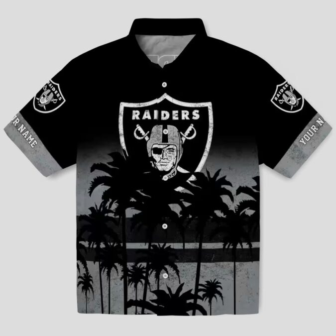 Las Vegas Raiders Floral Sunset Hawaiian Shirt - Stylish Black NFL Fan Gifts