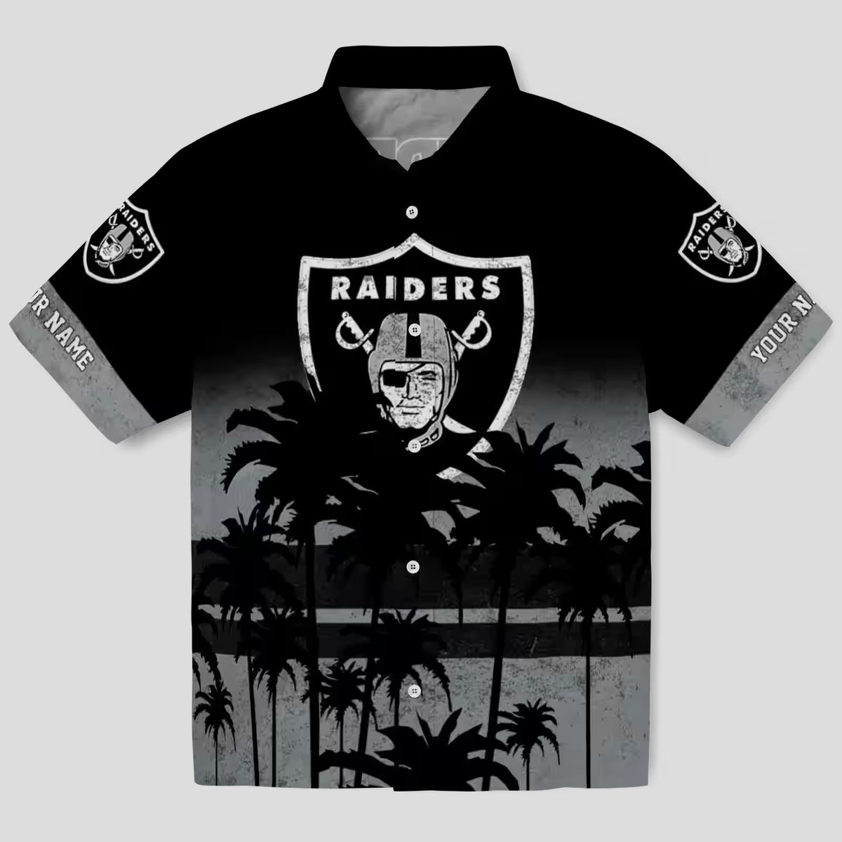 Las Vegas Raiders Floral Sunset Hawaiian Shirt - Stylish Black NFL Fan Gifts