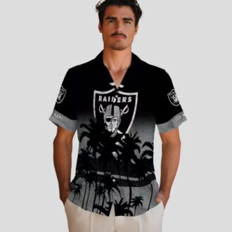 Las Vegas Raiders Floral Sunset Hawaiian Shirt - Stylish Black NFL Fan Gifts