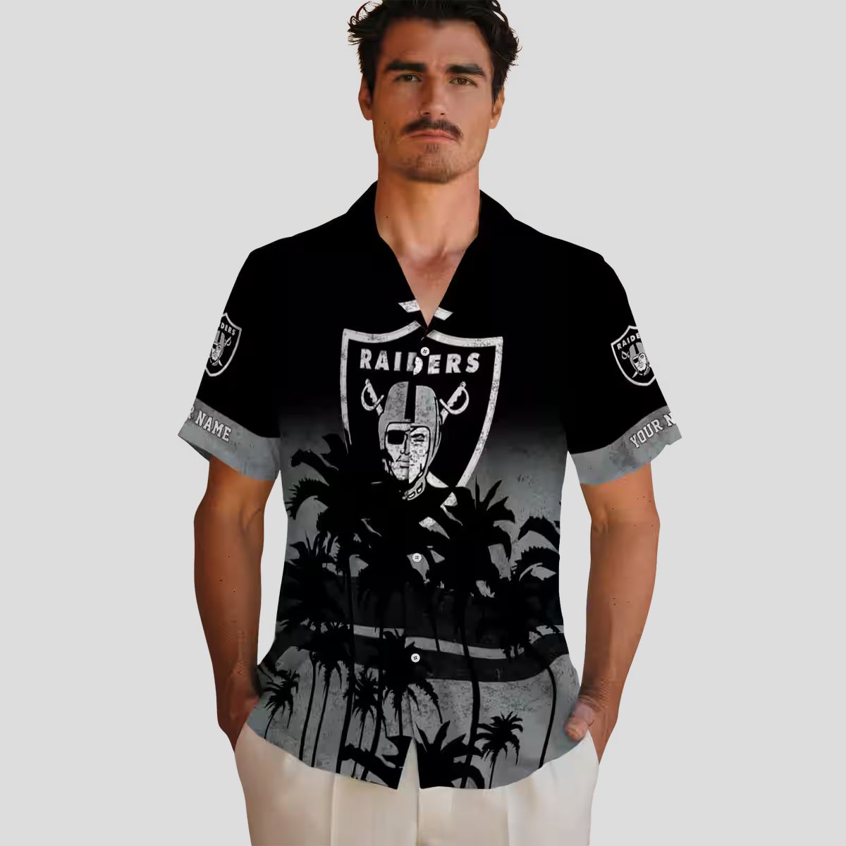 Las Vegas Raiders Floral Sunset Hawaiian Shirt - Stylish Black NFL Fan Gifts
