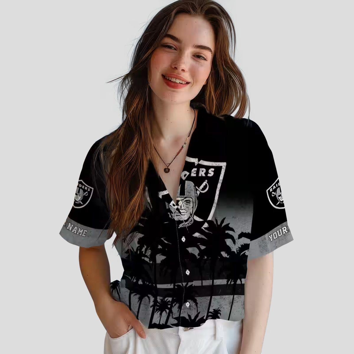 Las Vegas Raiders Floral Sunset Hawaiian Shirt - Stylish Black NFL Fan Gifts