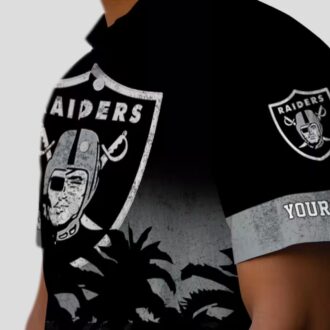 Las Vegas Raiders Floral Sunset Hawaiian Shirt - Stylish Black NFL Fan Gifts