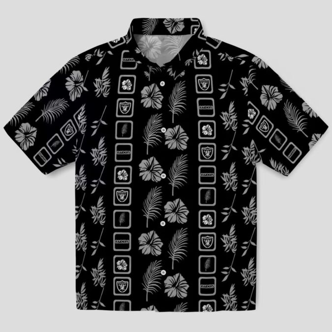 Las Vegas Raiders Hawaiian Shirt for Men - Stylish Black Floral NFL Gear