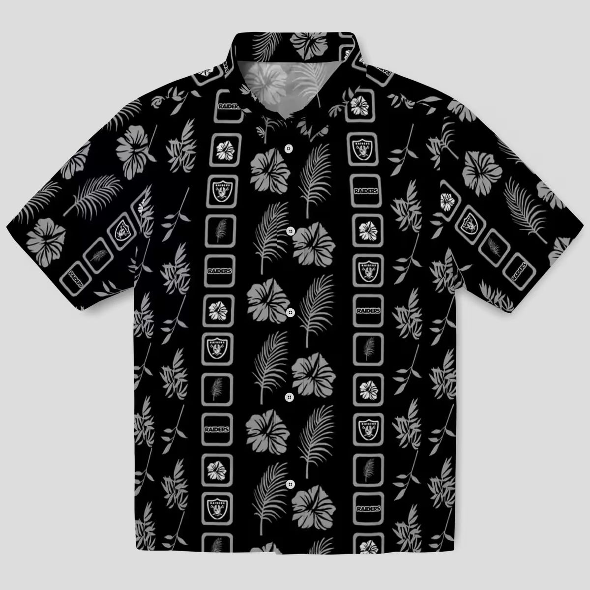 Las Vegas Raiders Hawaiian Shirt for Men - Stylish Black Floral NFL Gear