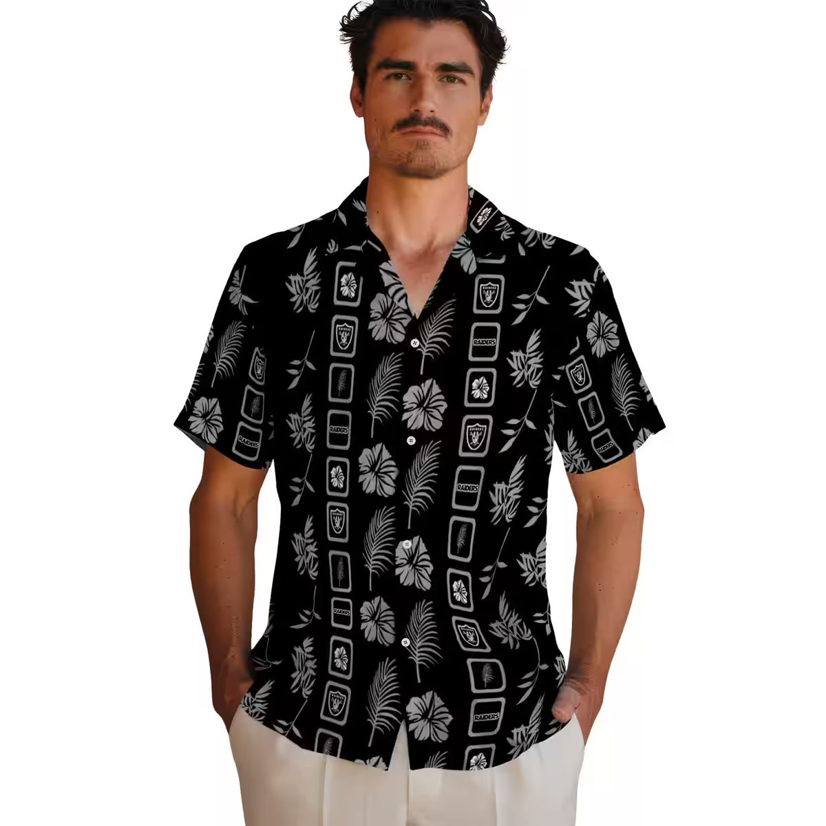 Las Vegas Raiders Hawaiian Shirt for Men - Stylish Black Floral NFL Gear