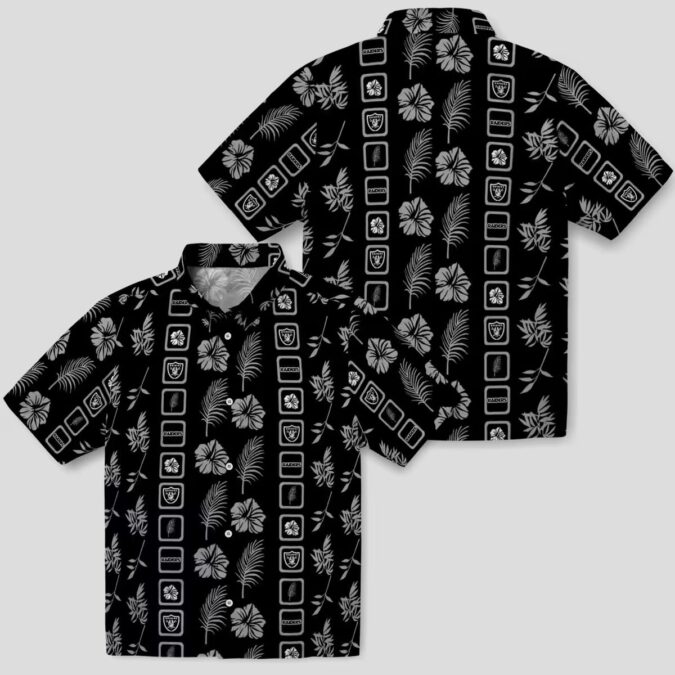 Las Vegas Raiders Hawaiian Shirt for Men - Stylish Black Floral NFL Gear