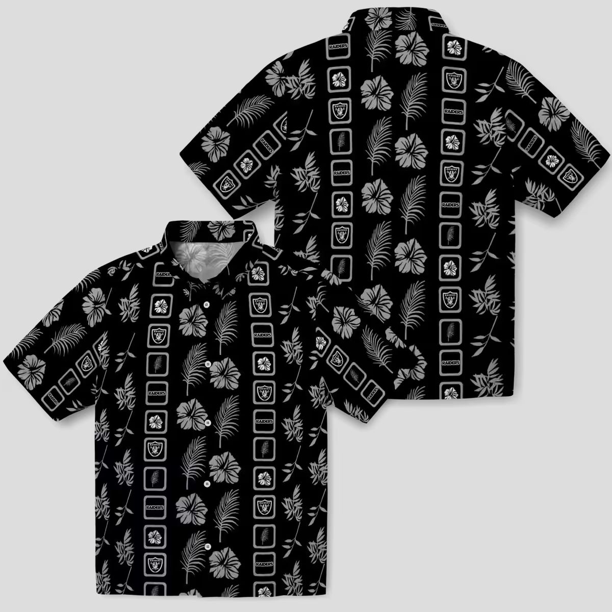 Las Vegas Raiders Hawaiian Shirt for Men - Stylish Black Floral NFL Gear