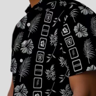 Las Vegas Raiders Hawaiian Shirt for Men - Stylish Black Floral NFL Gear