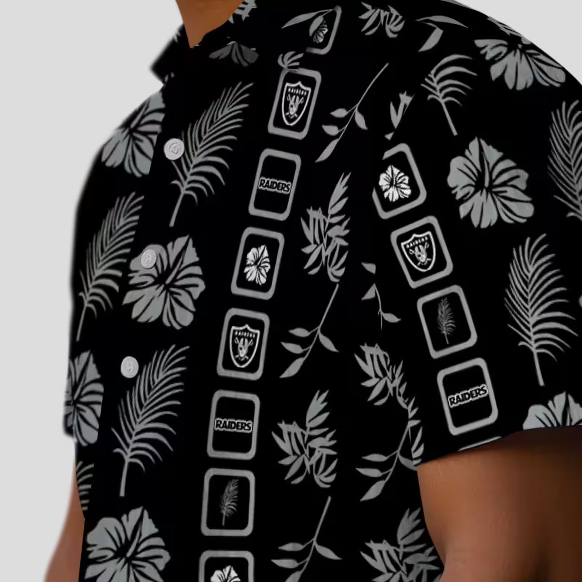 Las Vegas Raiders Hawaiian Shirt for Men - Stylish Black Floral NFL Gear