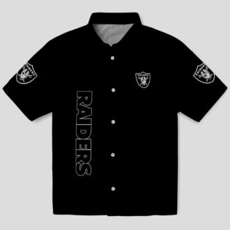Las Vegas Raiders Minion Hawaiian Shirt, Black Theme Aloha Summer Fan Gift