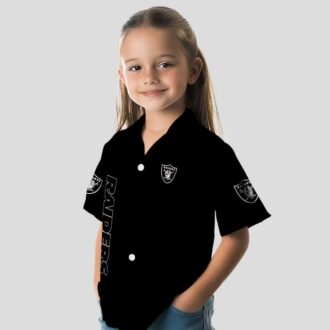 Las Vegas Raiders Minion Hawaiian Shirt, Black Theme Aloha Summer Fan Gift