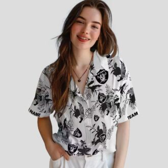 Las Vegas Raiders Tropical Hawaiian Shirt, Limited Edition Botanical Print Aloha Shirt
