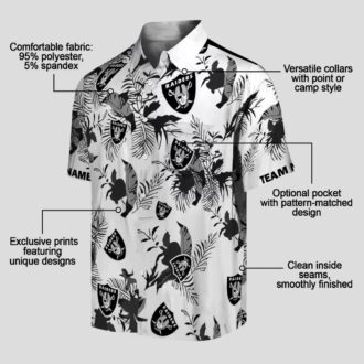 Las Vegas Raiders Tropical Hawaiian Shirt, Limited Edition Botanical Print Aloha Shirt