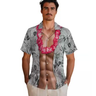 NFL Las Vegas Raiders Hawaiian Shirt for Men, Unique Chest Illusion NFL Fan Gift