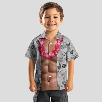 NFL Las Vegas Raiders Hawaiian Shirt for Men, Unique Chest Illusion NFL Fan Gift