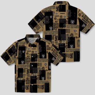 NFL Raiders Tribal Hawaiian Shirt, Black Tropical Aloha Style for Game Day & Beach