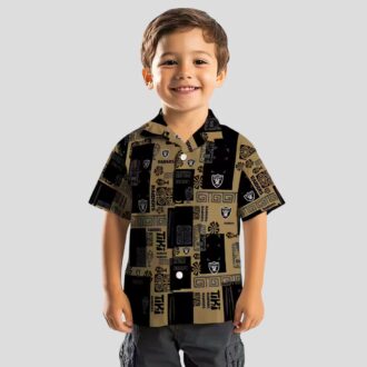 NFL Raiders Tribal Hawaiian Shirt, Black Tropical Aloha Style for Game Day & Beach