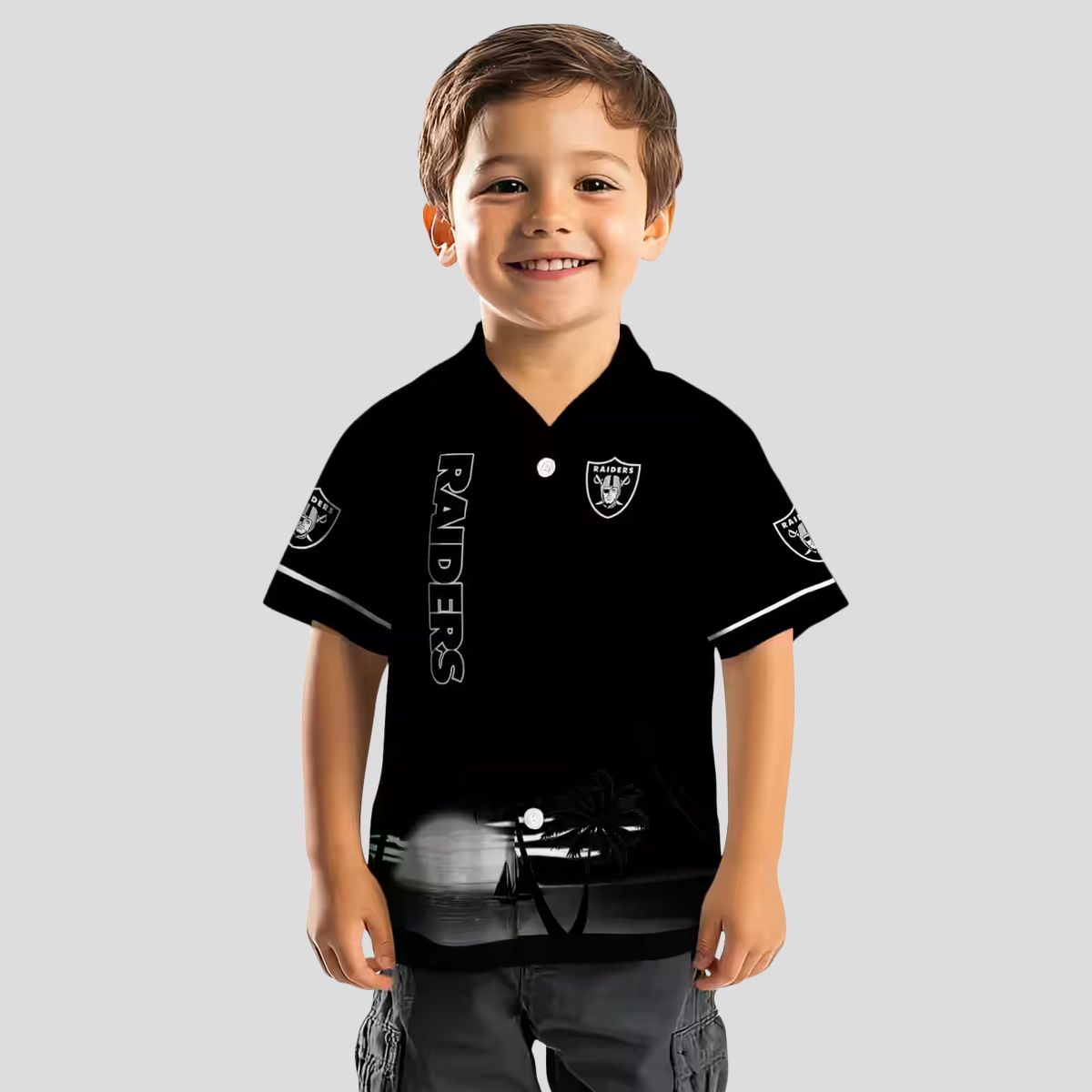 Tropical Las Vegas Raiders Beach Hawaiian Shirt, Black Sunset Football Outfit