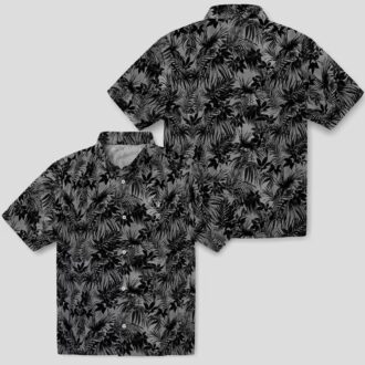 Tropical Las Vegas Raiders Hawaiian Shirt - Leafy Black Pattern for Football Fans
