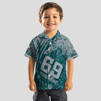 Best Philadelphia Eagles Star Stripes Hawaiian Shirt, Custom Green NFL Beach Shirt
