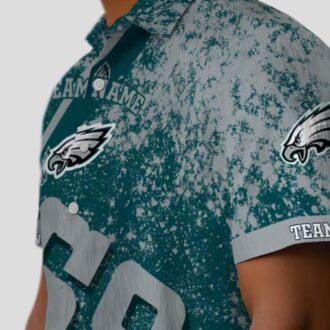 Best Philadelphia Eagles Star Stripes Hawaiian Shirt, Custom Green NFL Beach Shirt