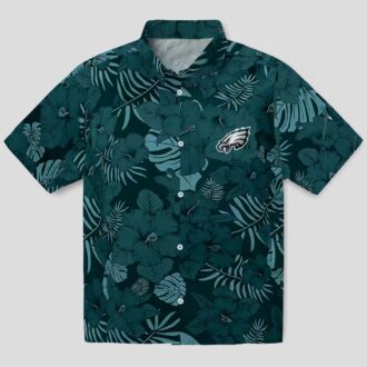 Buy Philadelphia Eagles Green Hawaiian Shirt, Jungle Vibes NFL Beach Party Outfit