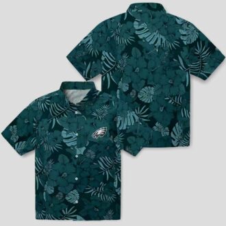 Buy Philadelphia Eagles Green Hawaiian Shirt, Jungle Vibes NFL Beach Party Outfit