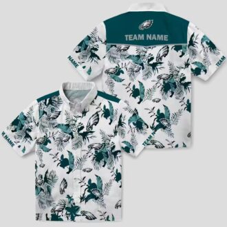 Custom Philadelphia Eagles Aloha Shirt, Botanical Hawaiian NFL Fan Apparel for Men & Women